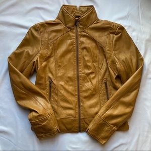 Black Rivet Vintage Tan Leather Jacket